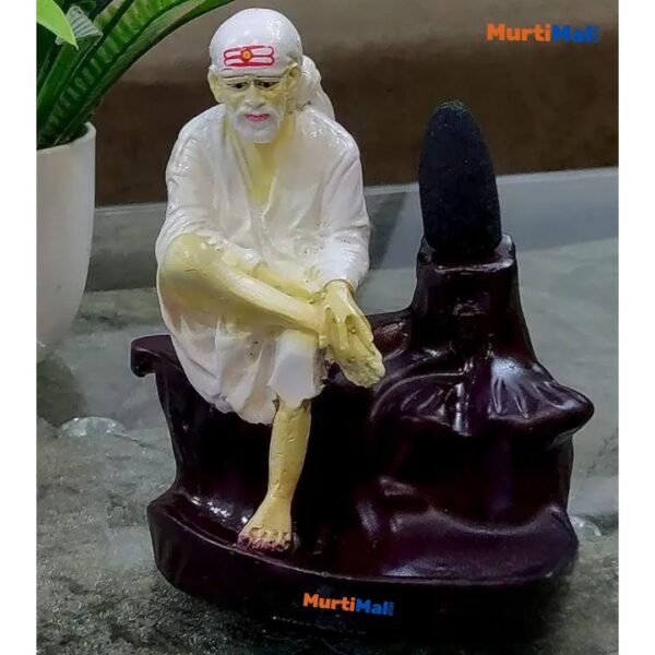 Lord Sai Baba Smoke Fountain for Home Decor |151 Free Incense Cones| Black - Image 2