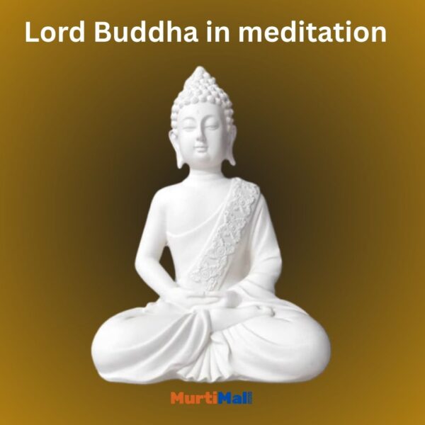 White Polymarble Buddha in Big 10inch for Home Decoration - Image 3