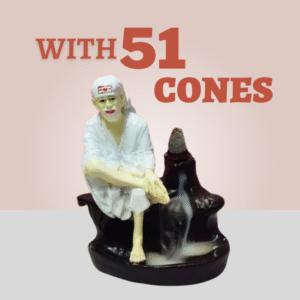 Lord Sai Baba Smoke Fountain for Enhance your Home Atmosphere and Positive Vibes | 51 Free Cones