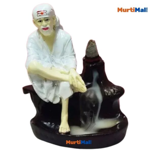 Lord Sai Baba Smoke Fountain for Home Decor |151 Free Incense Cones| Black - Image 5