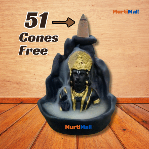 Handcrafted Lord Hanuman Smoke Fountain with 51 Incense Cones