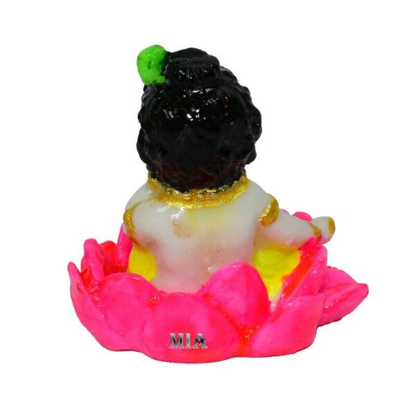 Cute Little Kamal Krishna Murti for Home and Car Dashboard | White - Image 4