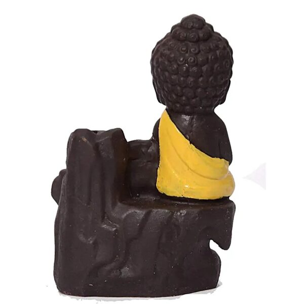 Meditation Buddha Smoke Fountain for Home Decor with 51 Cones| Yellow - Image 3