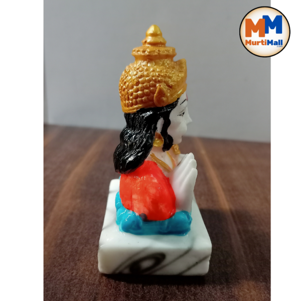 MurtiMall Sanakt Mochan Adi Hanuman Ji Marble Statue for Car Dashboard - Image 7