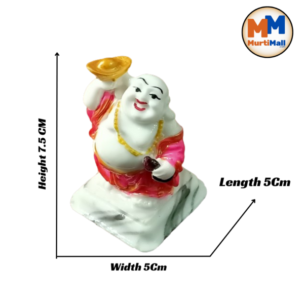 MurtiMall Laughing Baby Monk Buddha for Home Decor - Pink - Image 2