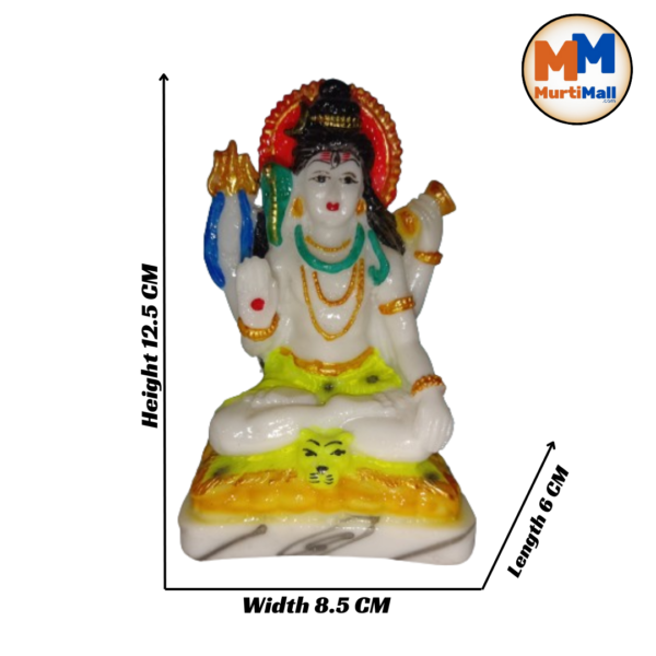 MurtiMall Shiv Shankar Mahadev Marble Statue for Home Temple - Image 3