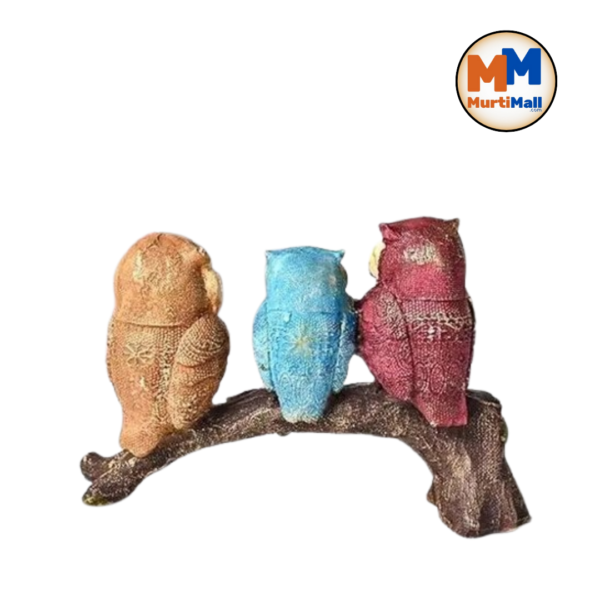 MurtiMall 3 Owl on Tree Showpiece Resin Statue for Home Decor - Image 3