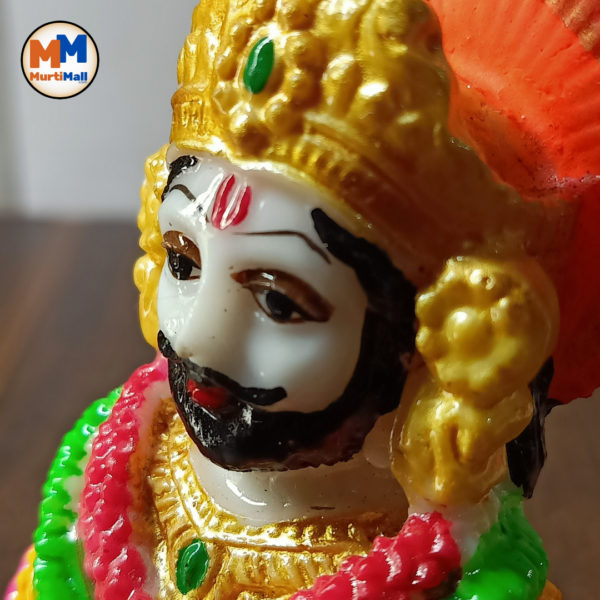 MurtiMall Khatu Shyam Ji White Marble Statue for Home Temple - Image 5