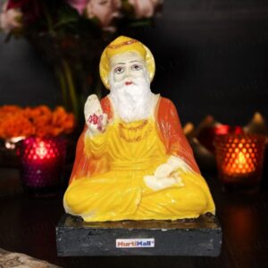 Exquisite Marble Finish Guru Nanak Dev Ji Statue for Your Home Temple