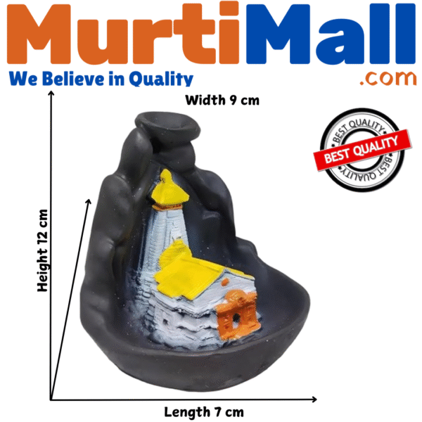 Enhance Your Home Decor with Yellow Kedarnath Ji Smoke Temple Fountain - Image 3