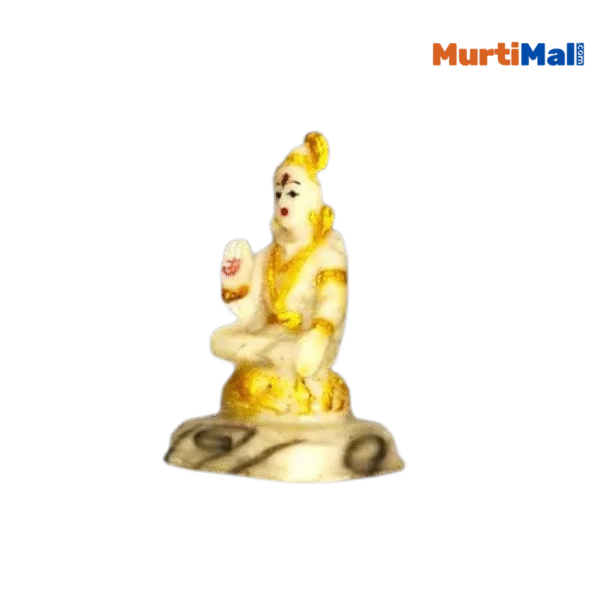 Elegance and Devotion: White Marble Shiv Shankar Ji Statue - Image 2