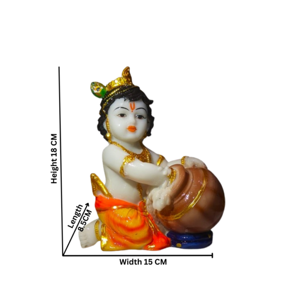 Enhancing Your Home Temple with Premium Marble Makhanchor Krishna - Image 5