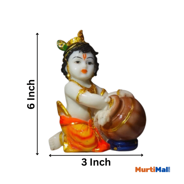 Enhancing Your Home Temple with Premium Marble Makhanchor Krishna - Image 3