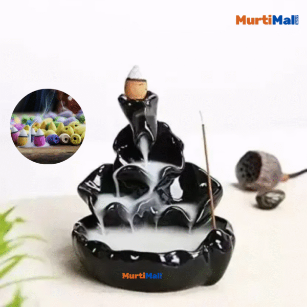 Enhance Your Home Decor with the Jharna Smoke Fountain with 11 Incense Cones - Image 3