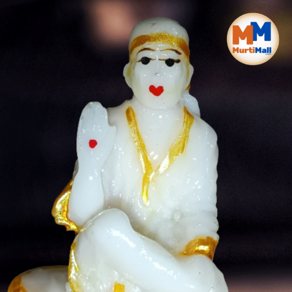 Enhance Your Car's Interior with a Marble Sai Baba Statue - Image 3