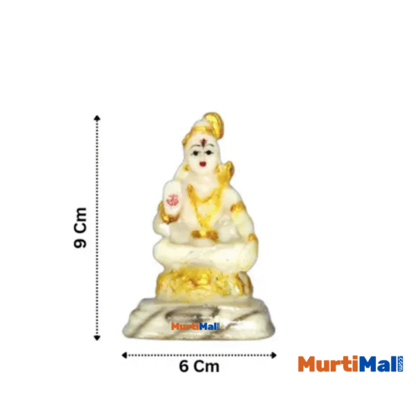 Elegance and Devotion: White Marble Shiv Shankar Ji Statue - Image 4