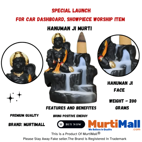 Elevate Your Space with Gada Hanuman Ji Smoke Fountain and Free 11 Incense Cones - Image 4