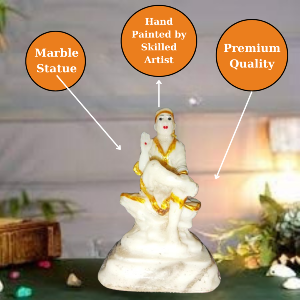 Enhance Your Car's Interior with a Marble Sai Baba Statue - Image 2