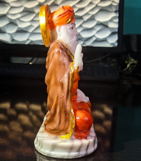 Exquisite Marble Finish Guru Nanak Dev Ji Statue for Your Home Temple - Image 2