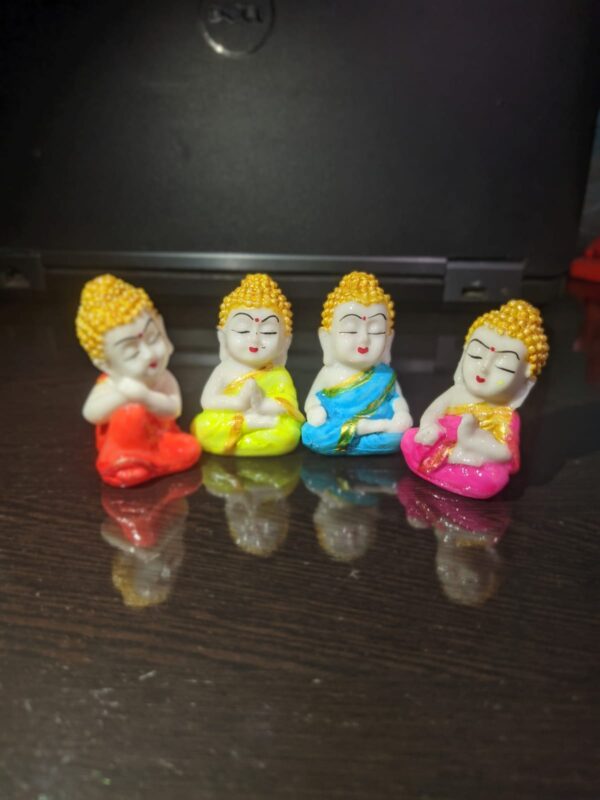 Enhance Your Space with a Cute Monks Set of 4 for Table Decor - Image 2