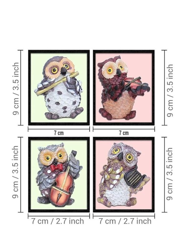 Enchant Your Space with a Musical Owl Set of 4 - Image 2