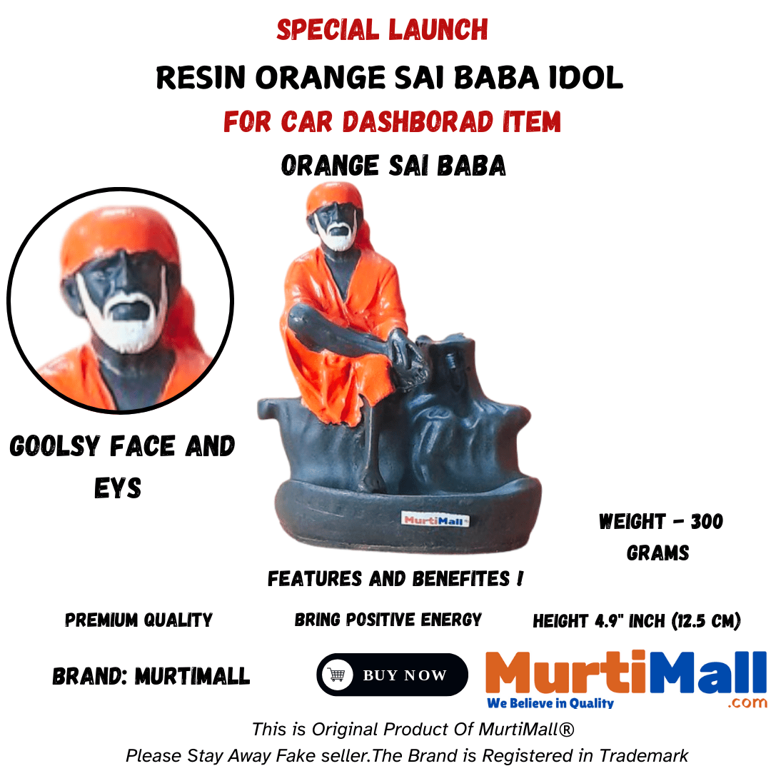 Orange Sai Baba statue