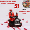 Red Sai Baba smoke fountain