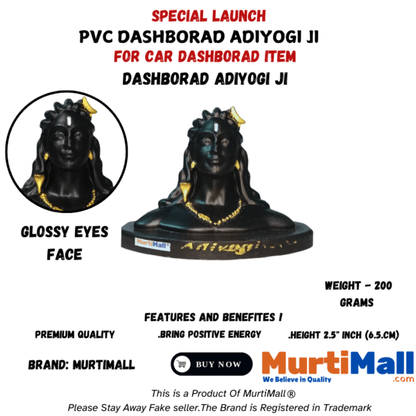 MurtiMall Plastic Adiyogi Ji Idol for Car Dashboard - Image 5