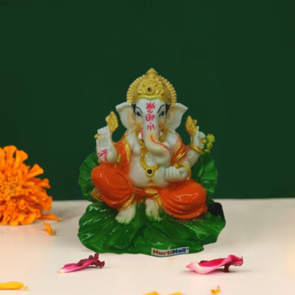God Leaf Ganesh Wall Hanging (Height-10cm ) Auspicious Decor for Home & Office
