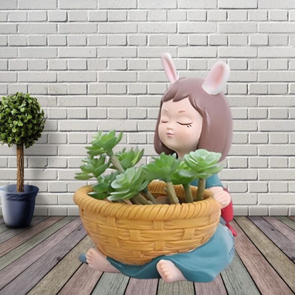Basket Girl Statue – Charming Girl Figurine for Garden or Home Decor