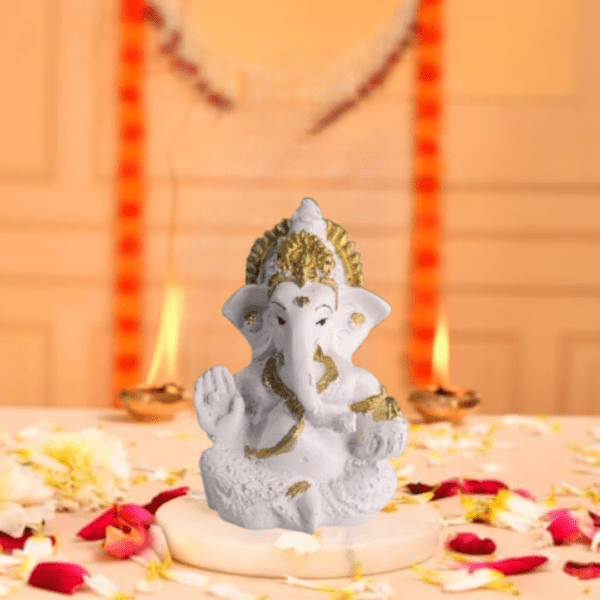 MurtiMall Lord Ganes Ji Idol For Home Temple Worship And Car Dashboard