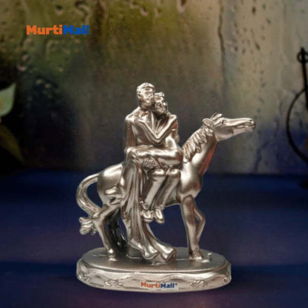 Romantic Horse Riding Couple Statue – Symbol of Love, Adventure & Elegance - Image 2