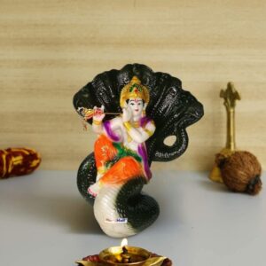 Kaliya Naag Krishna Statue – Divine Victory Idol for Protection & Devotion