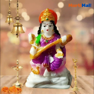 Saraswati Murti – Goddess of Wisdom Idol for Learning & Home Temple Decor
