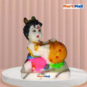 Makhan Krishna – Adorable Bal Krishna Idol for Love, Joy & Home Decor