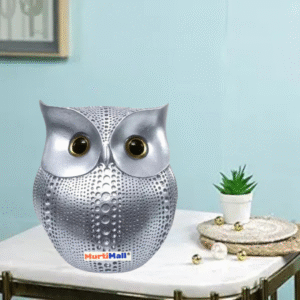 Silver Owl – Elegant Figurine for Wisdom, Luck & Decorative Charm