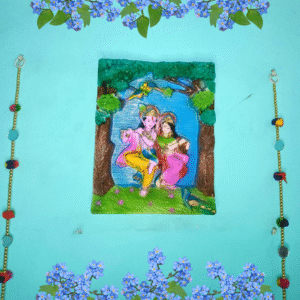 Radha Krishna Frame – Divine Wall Art for Love, Devotion & Home Decor