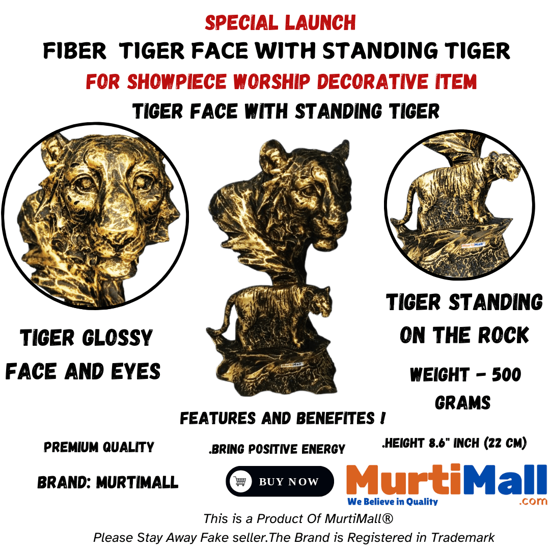 Tiger Face Statue – Fierce & Majestic Decor for Strength and Power - Image 6