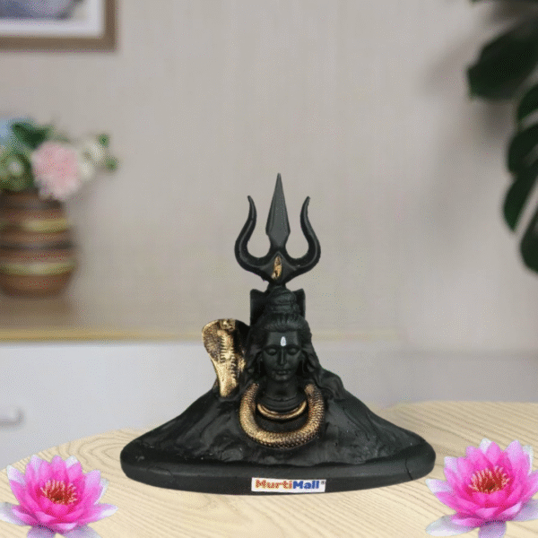 Black Shiv Murti – Lord Shiva Idol for Strength, Serenity & Home Decor