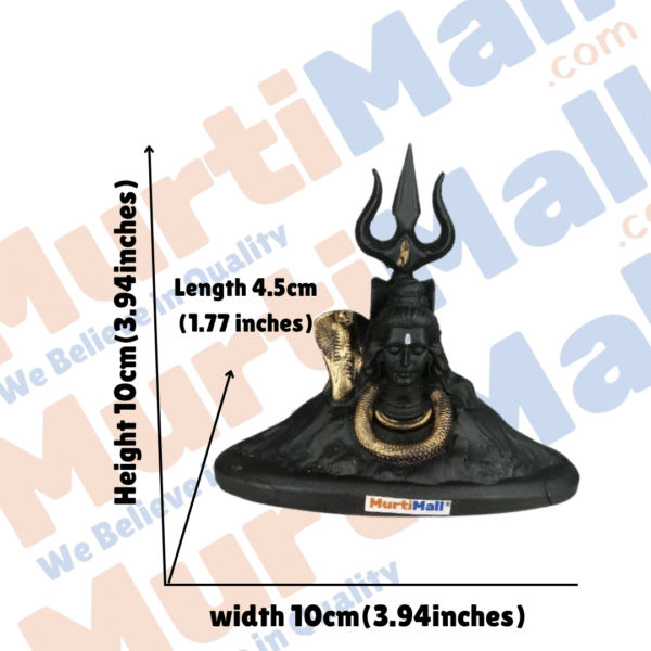 Black Shiv Murti – Lord Shiva Idol for Strength, Serenity & Home Decor - Image 3