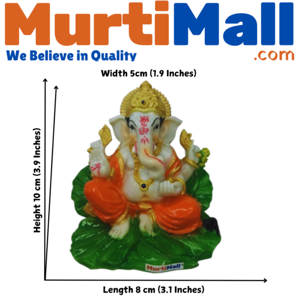 God Leaf Ganesh Wall Hanging (Height-10cm ) Auspicious Decor for Home & Office - Image 2