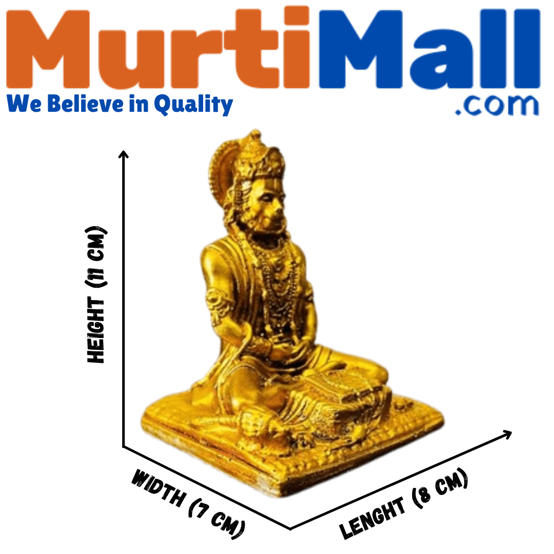Golden Hanuman Statue – Divine Decor for Strength, Protection & Pooja - Image 3