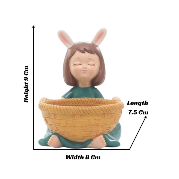 Basket Girl Statue – Charming Girl Figurine for Garden or Home Decor - Image 2
