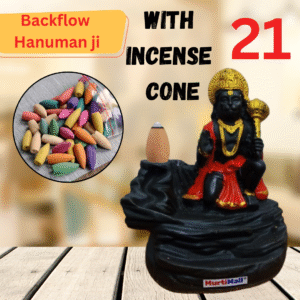 Backflow Lord Hanuman Murti – Spiritual Decor with Incense Effect