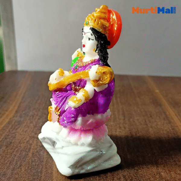 Saraswati Murti – Goddess of Wisdom Idol for Learning & Home Temple Decor - Image 2