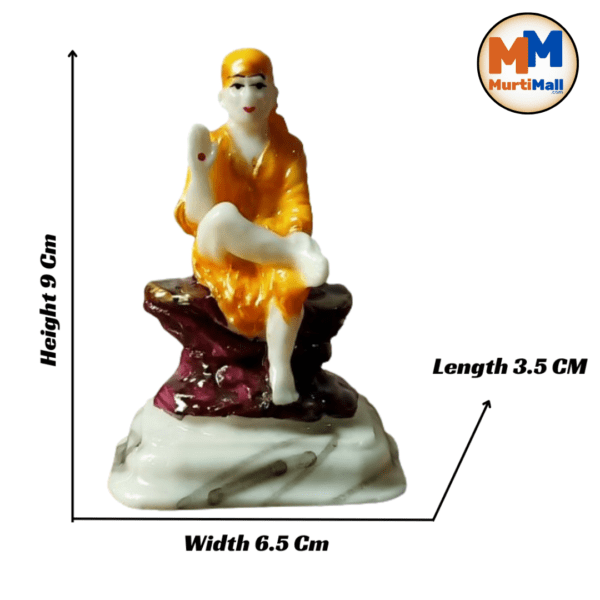 Marble Dust Sai Baba Murti Statue Idol Shirdi Sai Baba Idol for Home Pooja - Image 6