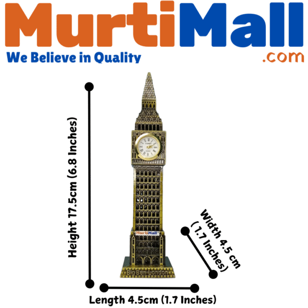 MurtiMall metal London's Big Ben Clock Tower For Showpiece & Decorative Item. - Image 4
