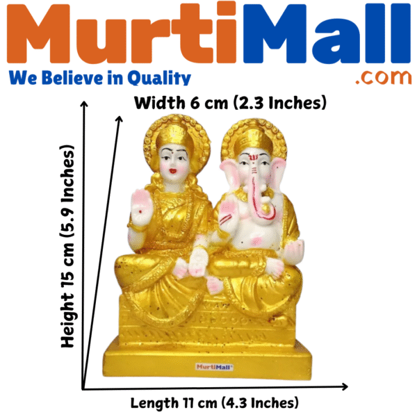 Laxmi Ganesh Murti – Auspicious Idol for Diwali, Pooja & Home Decor - Image 3
