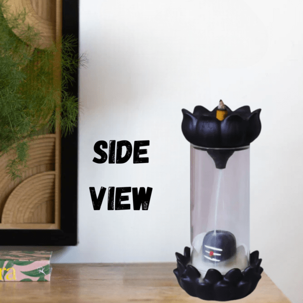 Glass Shivling backflow smoke fountain
