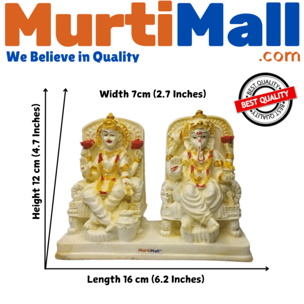 Laxmi Ganesh Murti – Idol of Wealth, Wisdom & Festive Blessings - Image 3